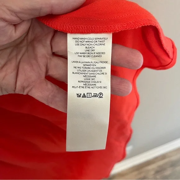 Anthropologie Maeve Orange Open-Back Wrap Midi Dress Size Small - Picture 10 of 13